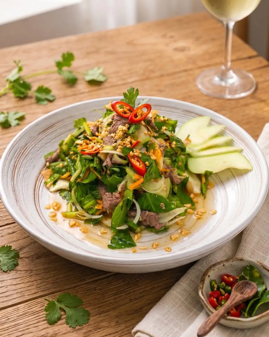 Gỏi bò bóp táo xanh